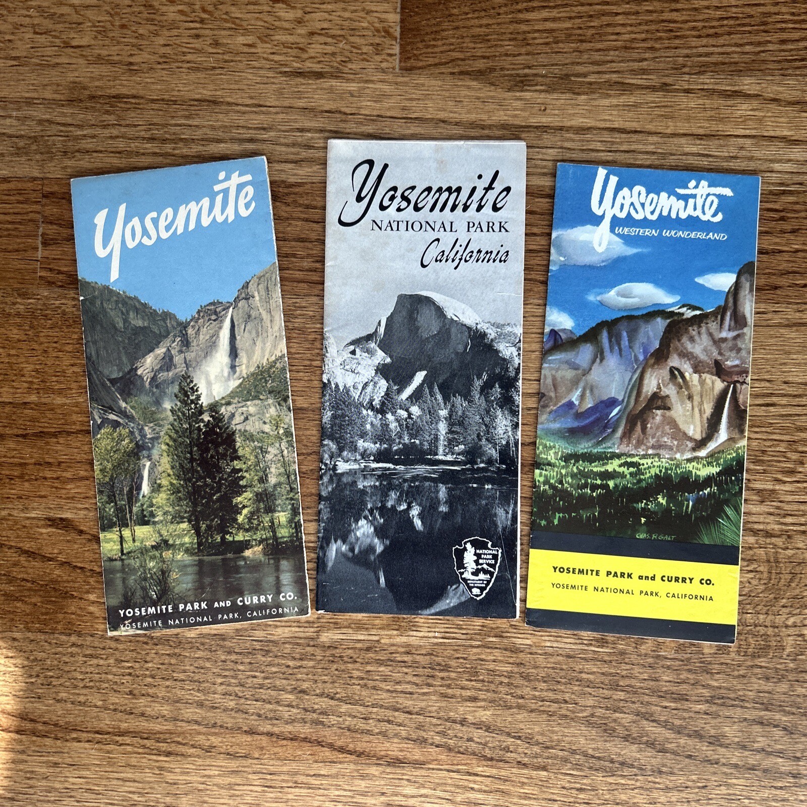 3 Vintage 1952 - Yosemite National Park California  - Souvenir Brochures