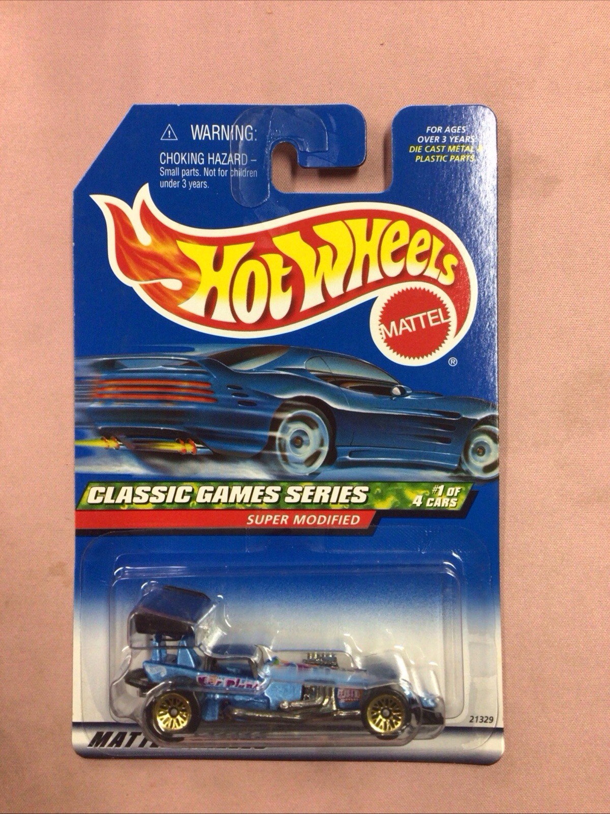 1998 Hot Wheels Classic Games Series Blue Super Modified Collector #981 - New