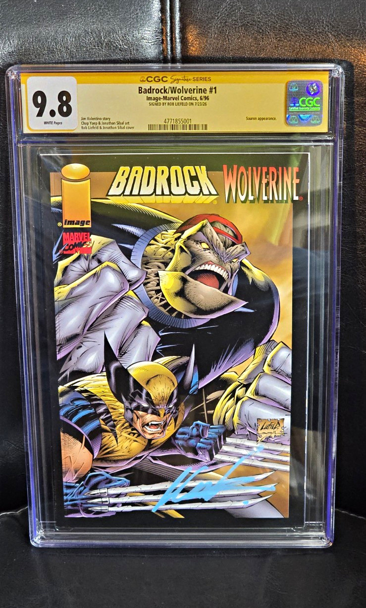 Badrock/Wolverine #1 (1996) CGC 9.8 Signed Rob Liefeld Image-Marvel