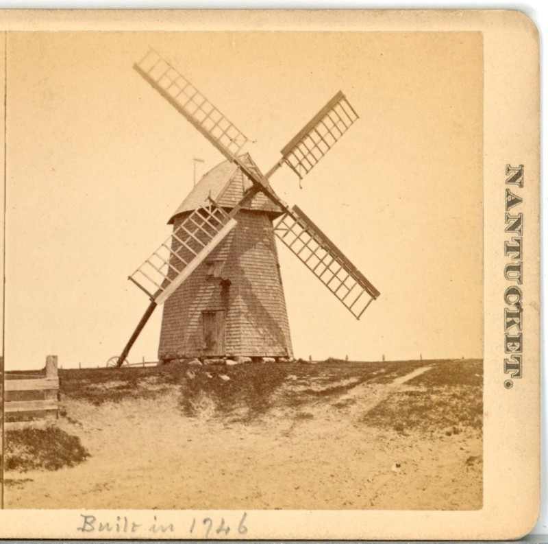 Nantucket Windmill Built In 1746--J. Freeman Stereoview O96 Nantucket Windmill Built In 1746--J. Freeman Stereoview O96