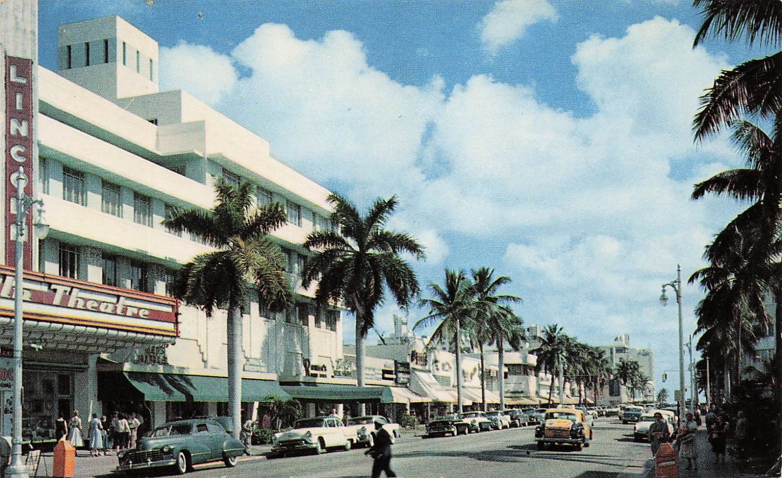 Miami South Beach FL Florida Lincoln Road Theatre Vtg Postcard 12A