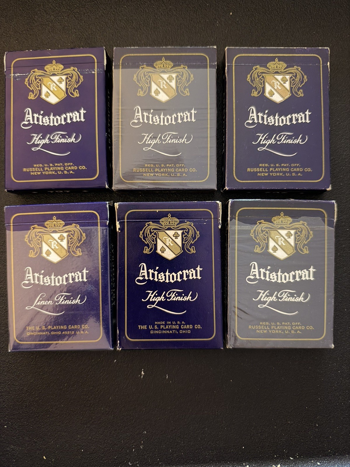 Vintage Aristocrat 727 Playing Cards 6 Complete Decks 1958-1979 Russell USPCC