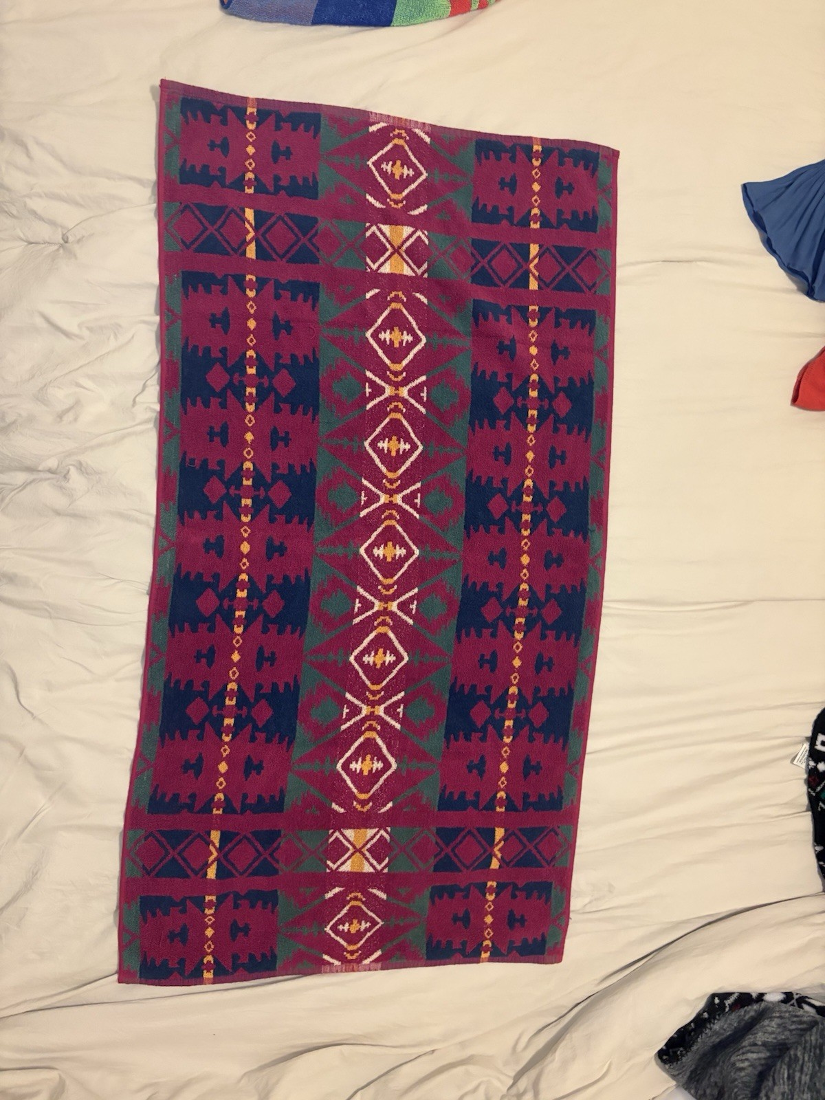 Vintage j’aime Made In Brazil Geometric 23”x42” Small Towel