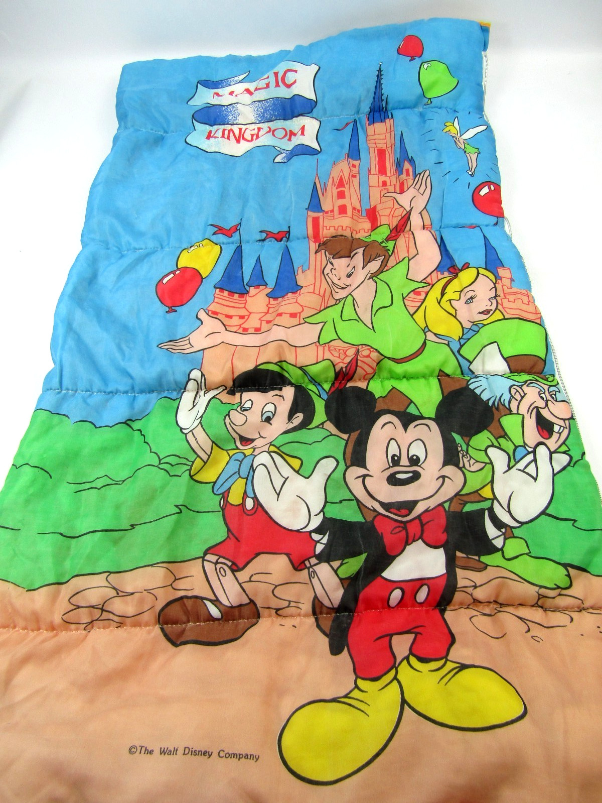 VTG The Walt Disney Company Magic Kingdom Sleeping Blanket Faulty Zip 90s Read