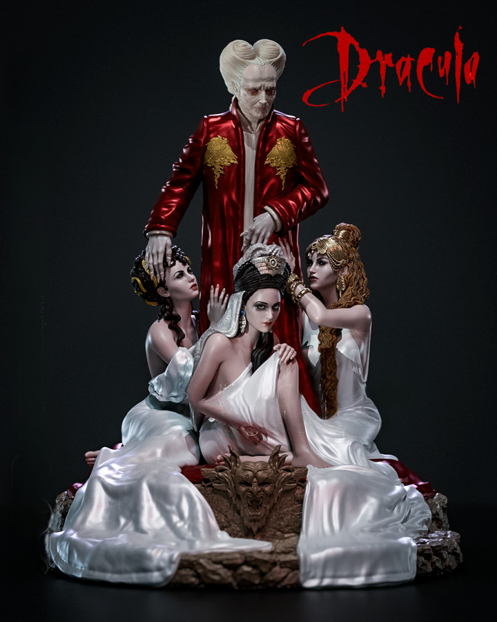 Dracula & His Brides Resin Sculpture Statue Model Kit   Unpainted/Unassembled