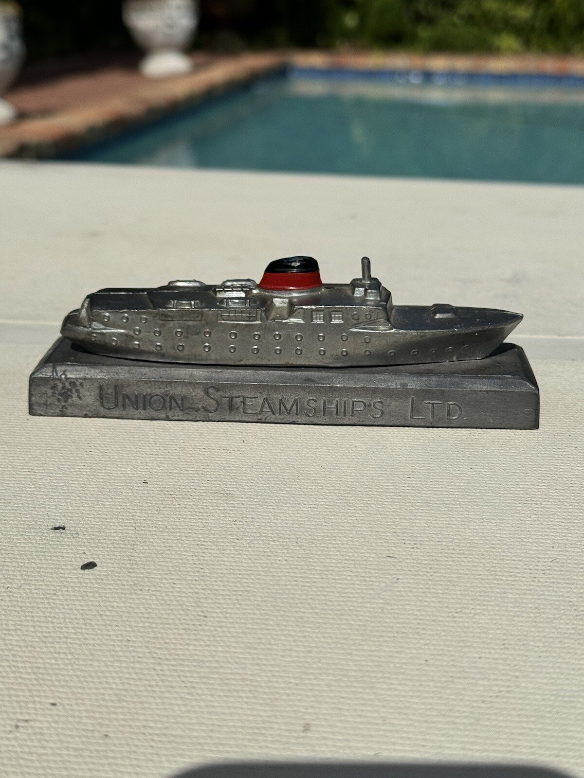 Antique 1950’s Union Steamships Ltd Vancouver Canada Steel Cast Iron Paperweight Antique 1950’s Union Steamships Ltd Vancouver Canada Steel Cast Iron Paperweight