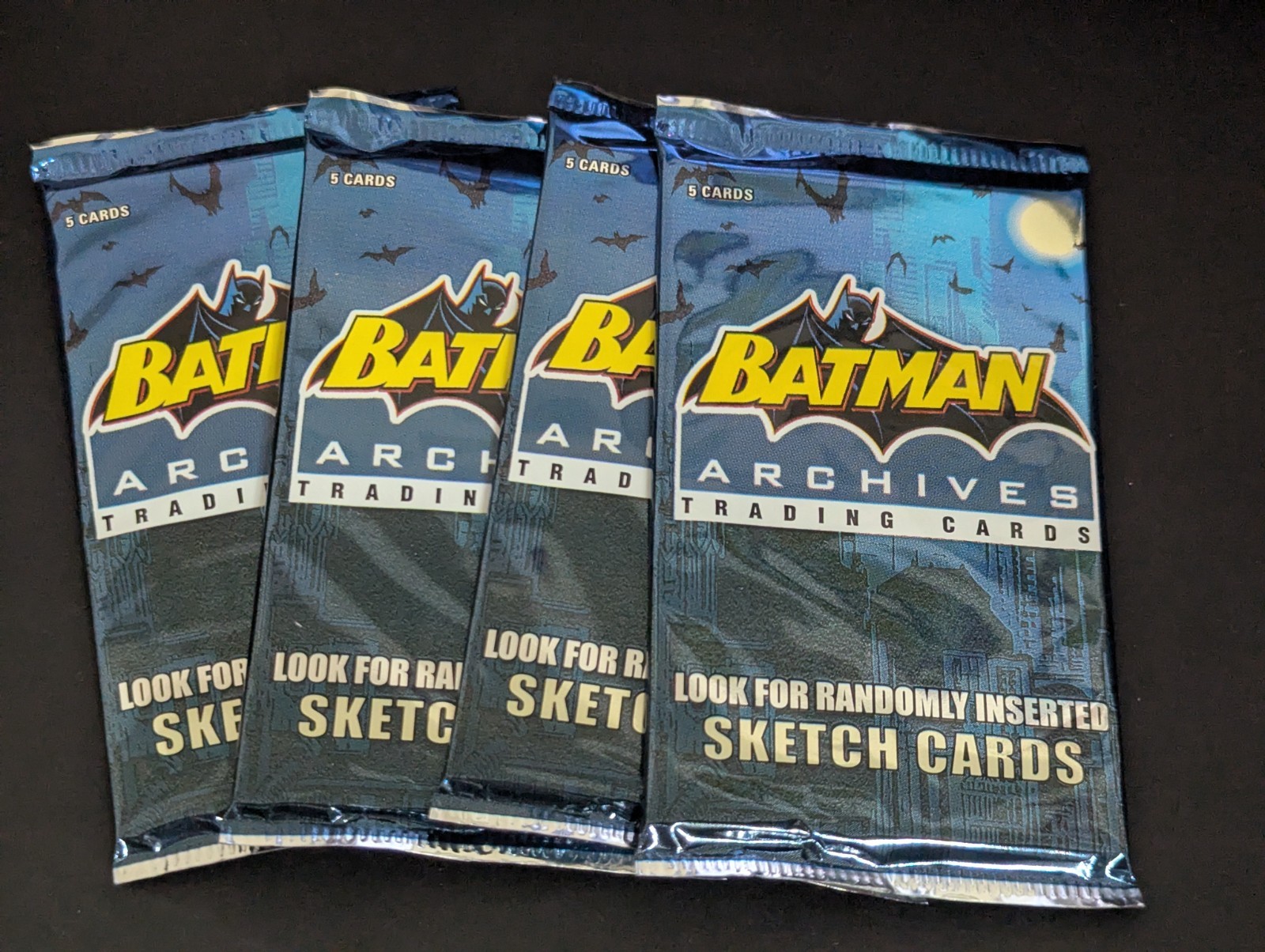 4x 2008 BATMAN ARCHIVES TRADING CARD SEALED PACK