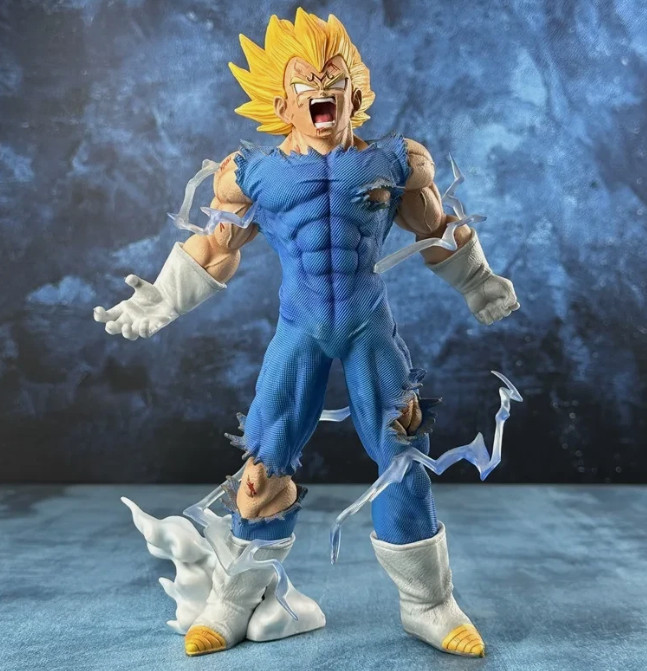 27cm Dragon Ball Z Majin Vegeta Figure Self-Destruct Super Saiyan Action Figure