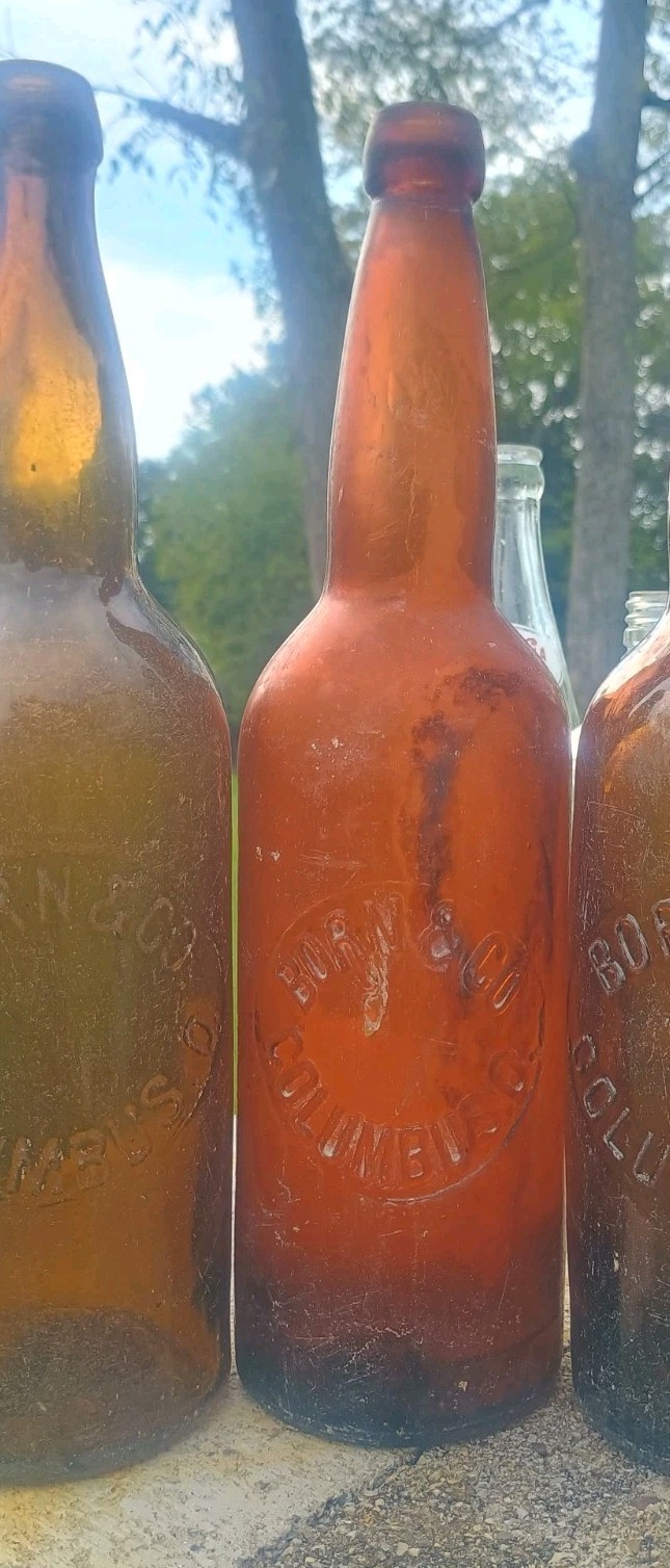 Antique Applied blob top Born & Co Columbus Ohio beer Bottle Antique Applied blob top Born & Co Columbus Ohio beer Bottle