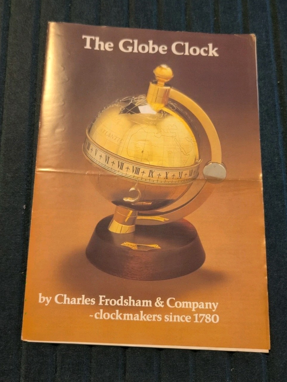 Vintage Charles Frodsham Globe Clock Brochure Astronomical Provenance
