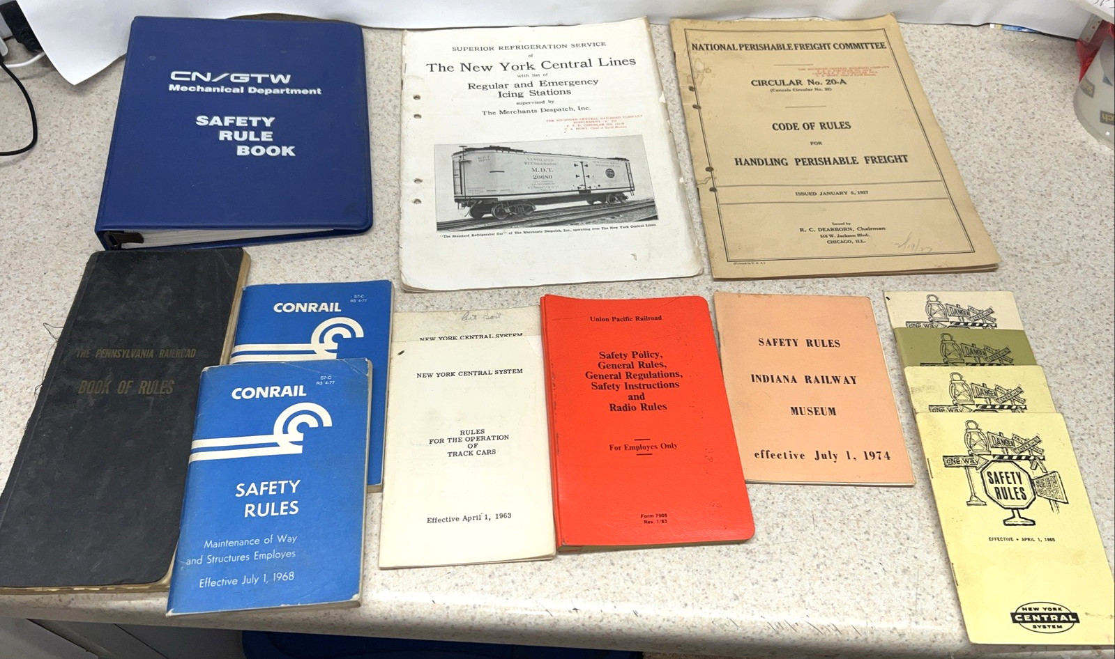 Large Lot of Vtg Train Safety Rules & Other Ephemeral 1920's-80's Large Lot of Vtg Train Safety Rules & Other Ephemeral 1920's-80's