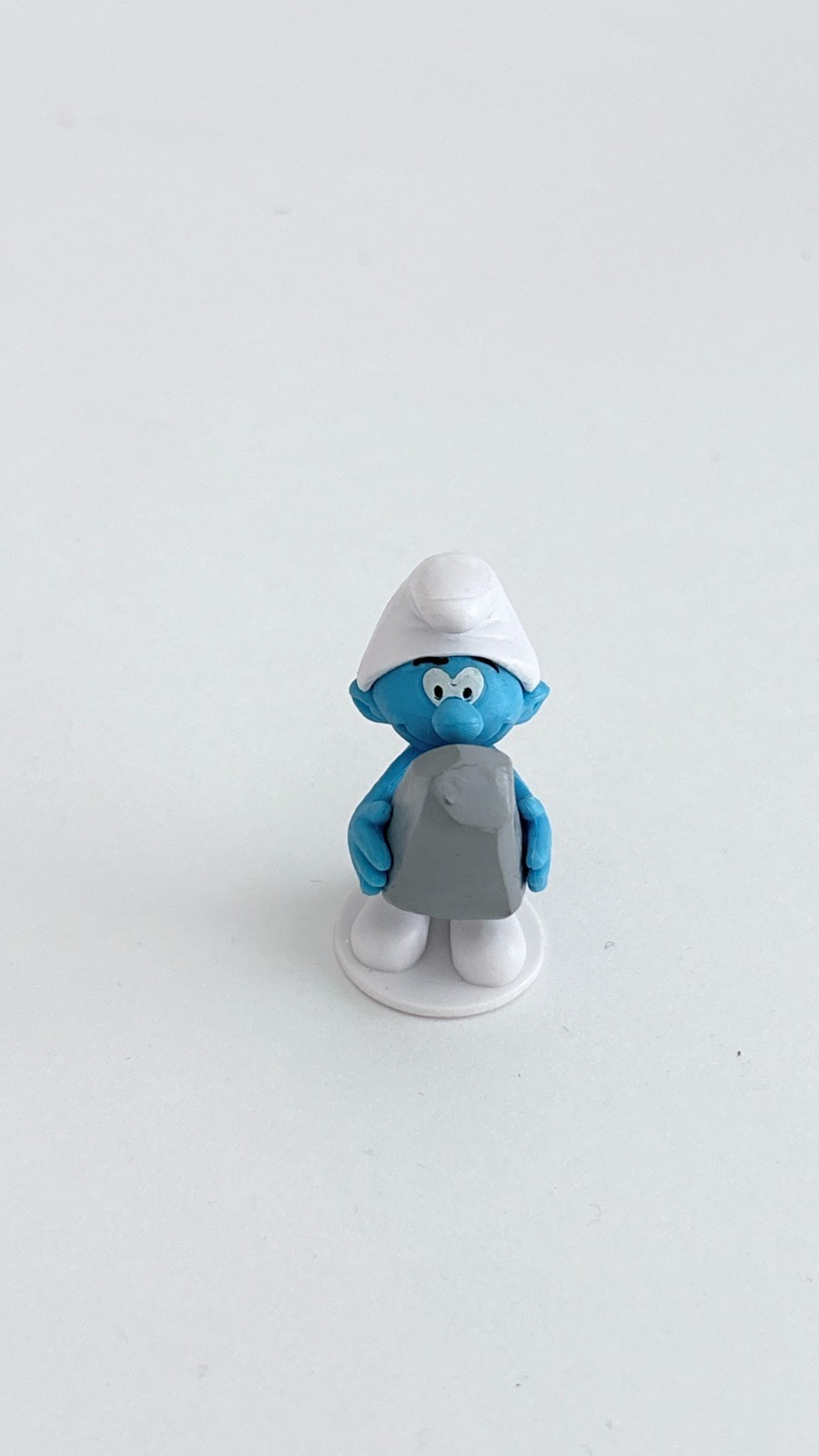 Vintage Phidal My Busy Books Hefty Smurf Holding Rock Peyo PVC Figure Vintage Phidal My Busy Books Hefty Smurf Holding Rock Peyo PVC Figure