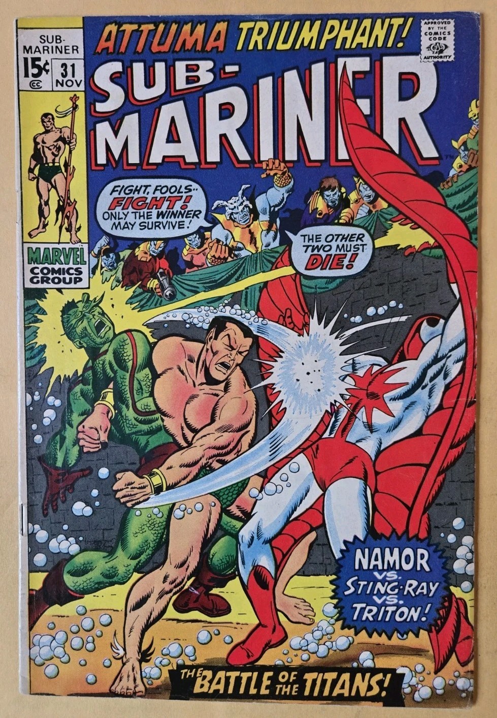 Sub-Mariner #31 F (6.0) Marvel Comics 11/70