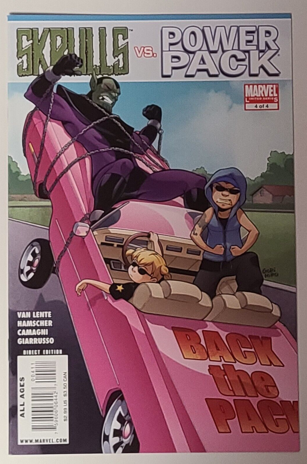 SKRULLS VS. POWER PACK #4 OF 4 BOOK LTD. SERIES (MARVEL 2008 ) NOS EST~(9.4)NM