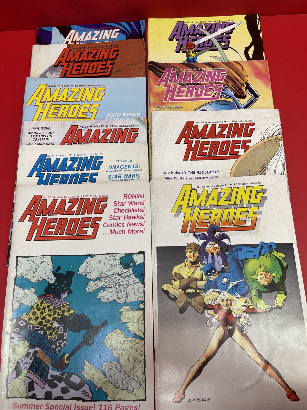 Amazing Heroes Lot of 10 #20-25 28 33-35 1983 Comic Magazine Star Wars Marvel:16