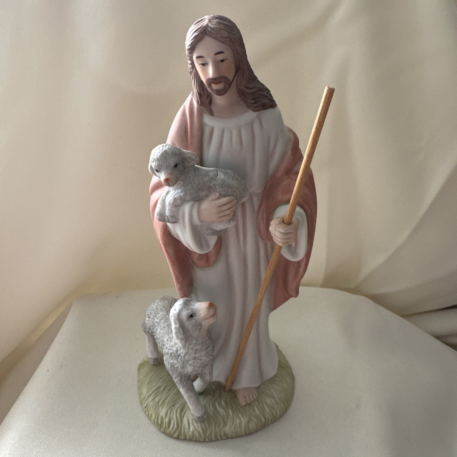Vintage RR Roman Porcelain JESUS THE GOOD SHEPHERD Figurine
