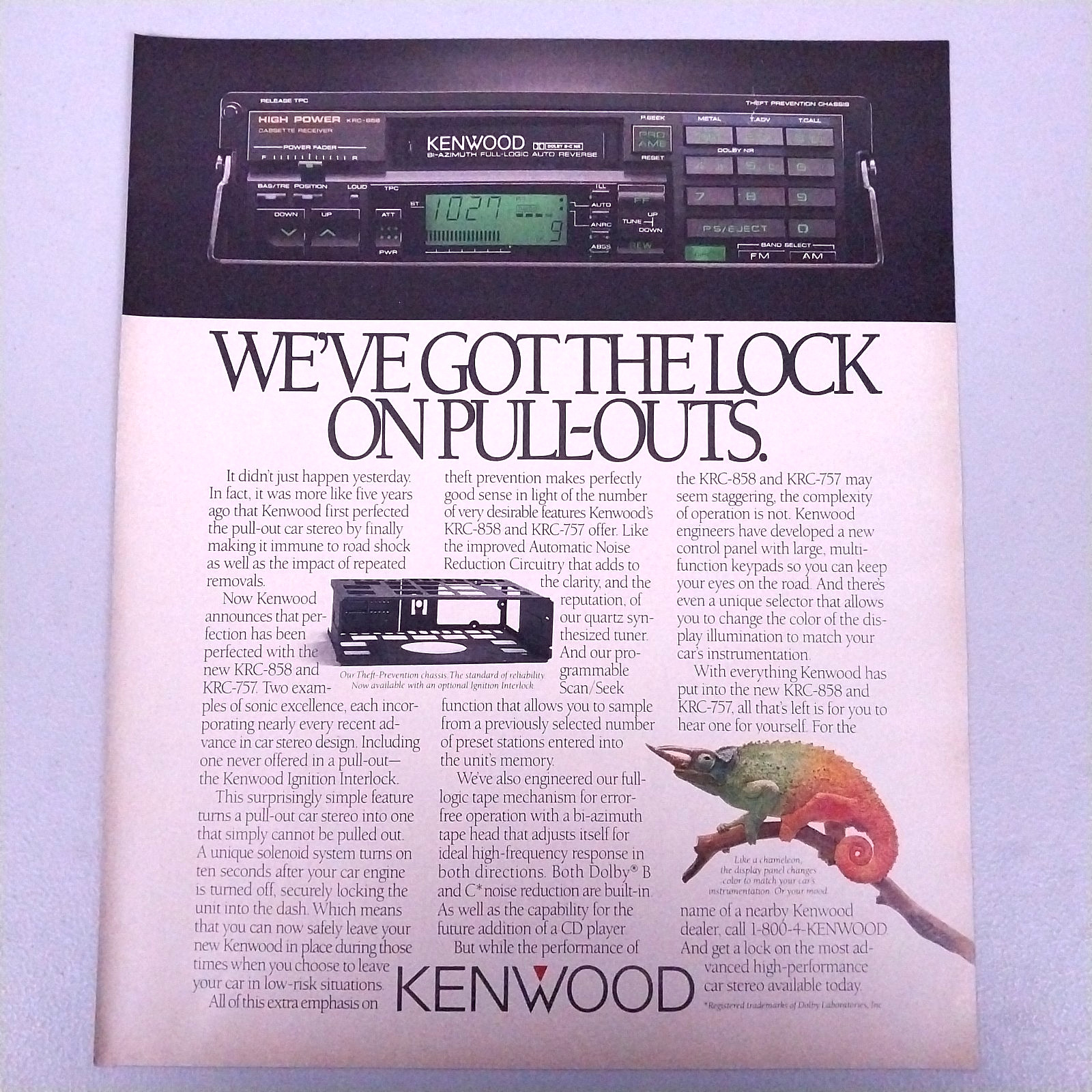 1987 Kenwood KRC-858 Car Stereo & Myers\'s Rum Vintage Print Ads