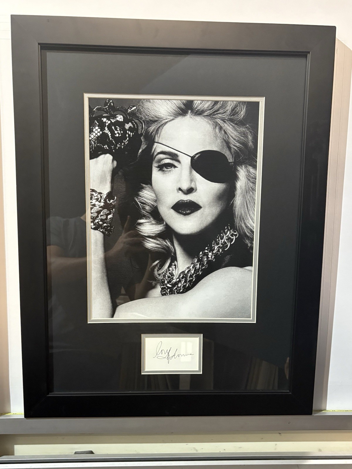 Madonna Framed with Autograph