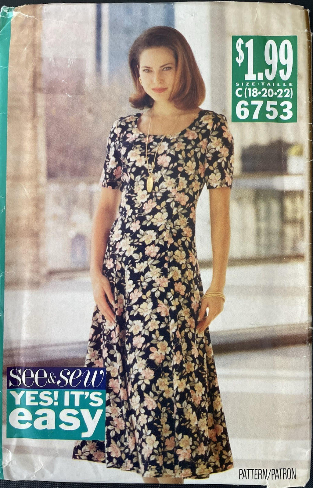 Butterick See & Sew Easy Sewing Pattern #6753, Size 18-20-22, Misses\' Dress Butterick See & Sew Easy Sewing Pattern #6753, Size 18-20-22, Misses\' Dress