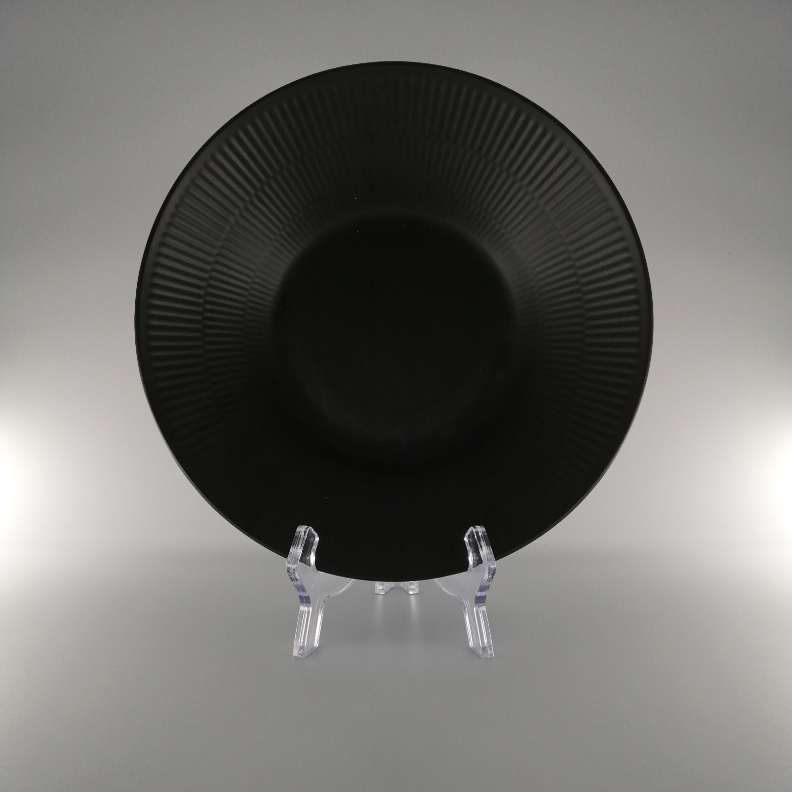 Royal Copenhagen Black Fluted Deep Plate (24 cm) - #606-ab Royal Copenhagen Black Fluted Deep Plate (24 cm) - #606-ab