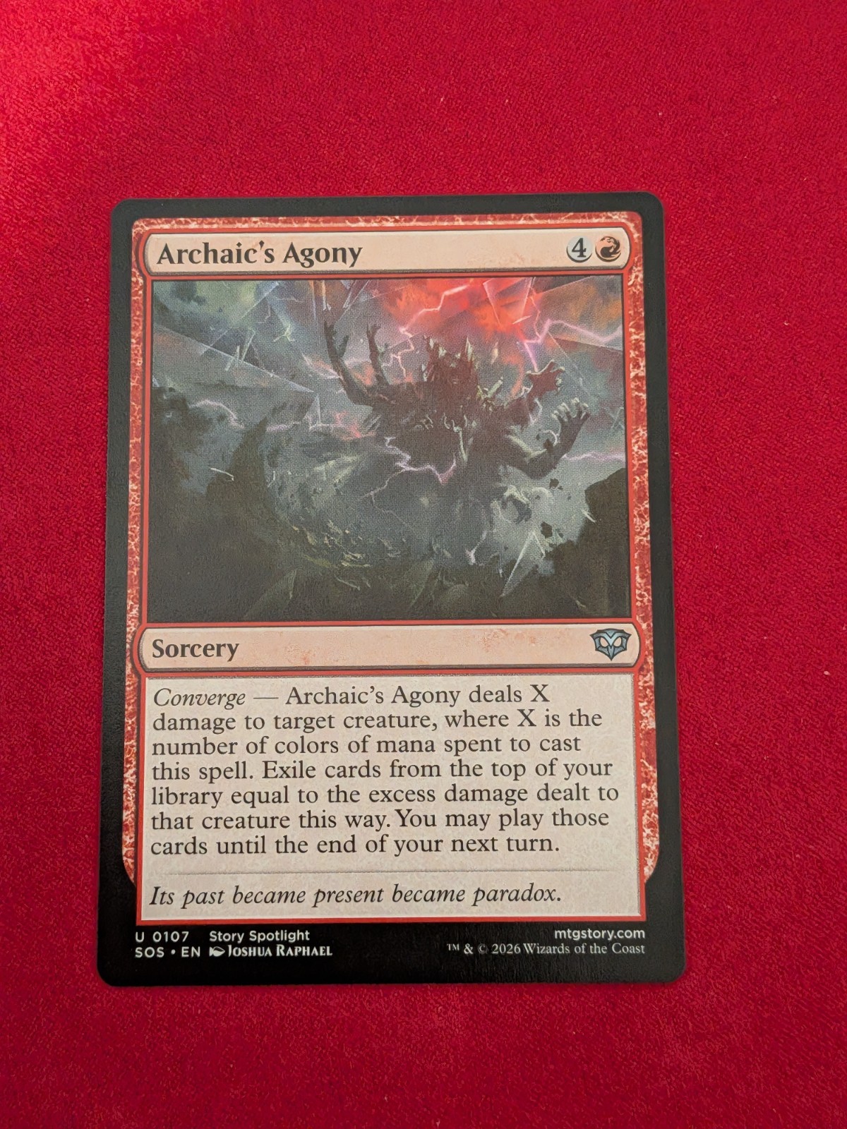Archaic\'s agony Regular U NM Secrets of strixhaven MTG Archaic\'s agony Regular U NM Secrets of strixhaven MTG