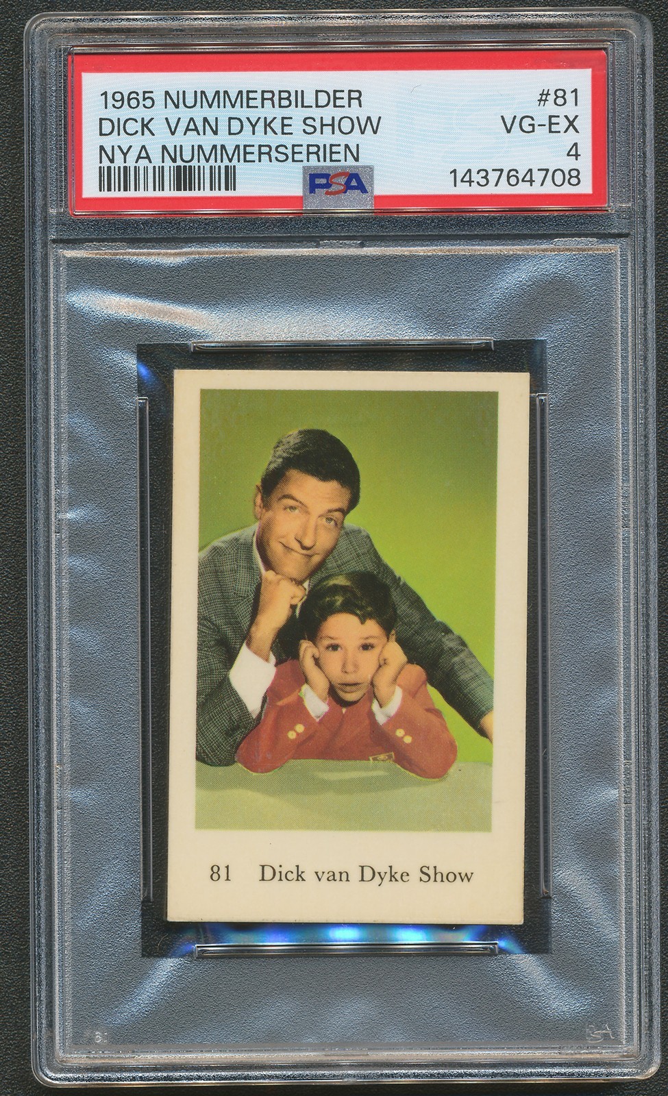 1965 NUMMERBILDER DICK VAN DYKE & MARY TYLER MOORE NUMMERSERIEN #81 PSA 4 VG-EX 1965 NUMMERBILDER DICK VAN DYKE & MARY TYLER MOORE NUMMERSERIEN #81 PSA 4 VG-EX