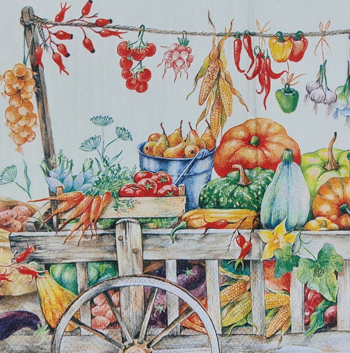 TWO Individual Napkins Thanksgiving Fall Autumn Pumpkin Lunch Decoupage (452)