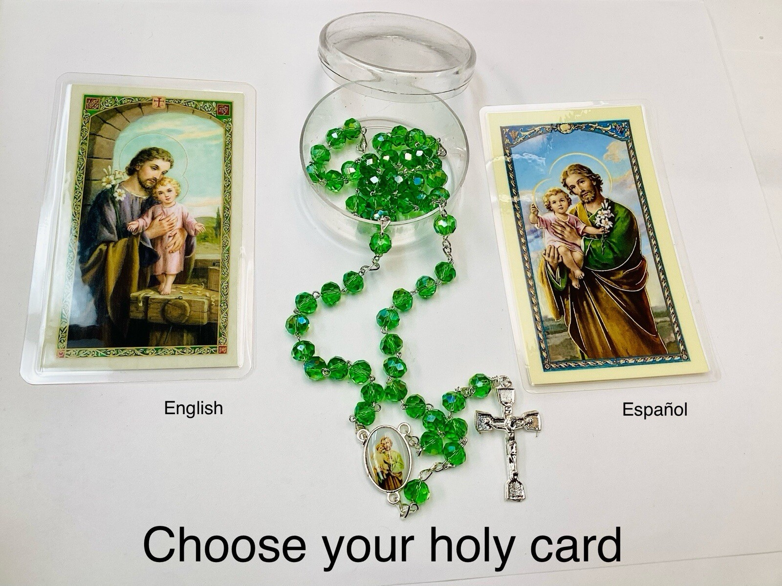 Rosary To Saint Joseph Green Beads, Rosario Al Señor San Jose Verde