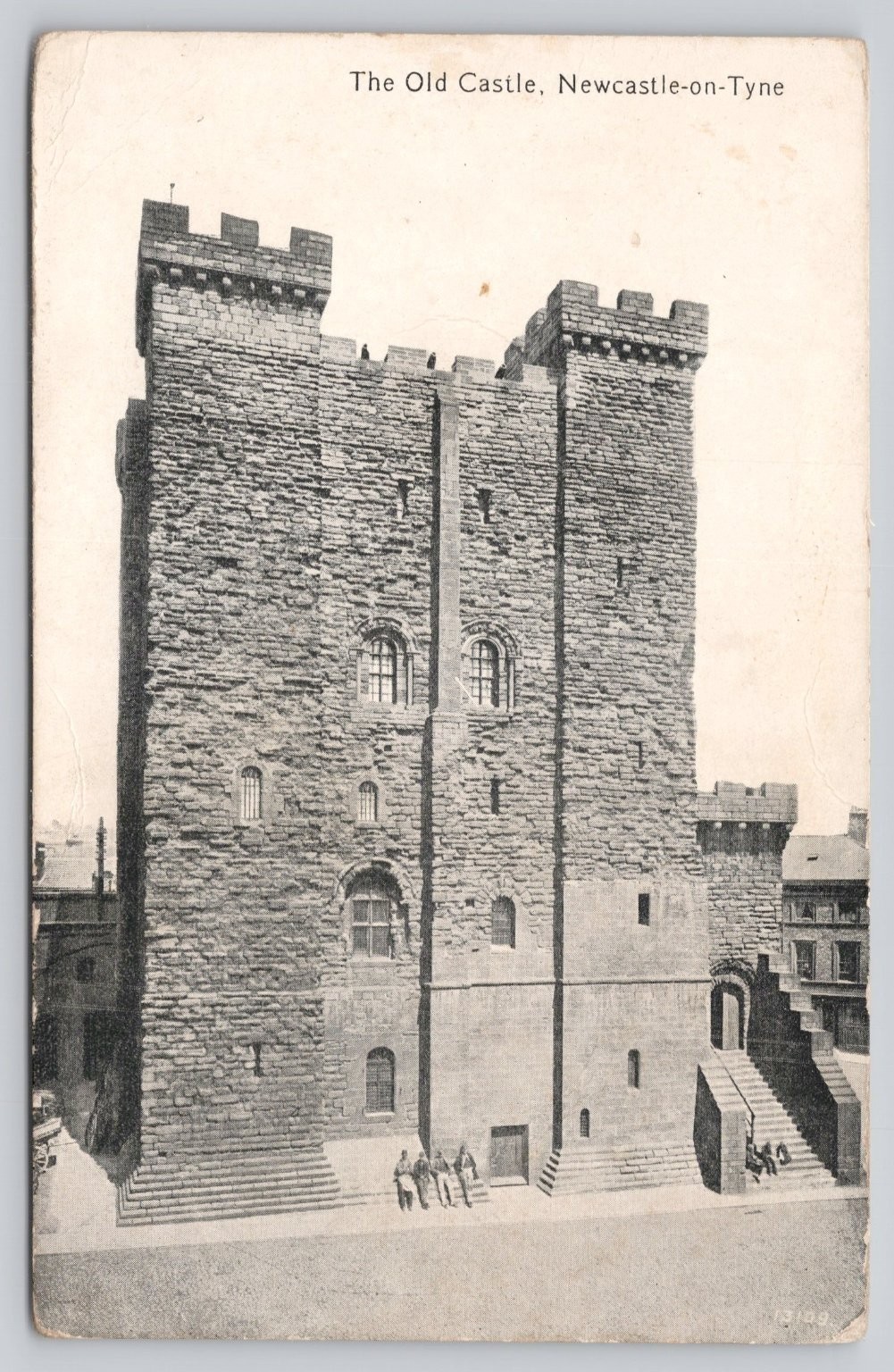 Old Castle Newcastle-on-Tyne UK Postcard Vintage W British Made