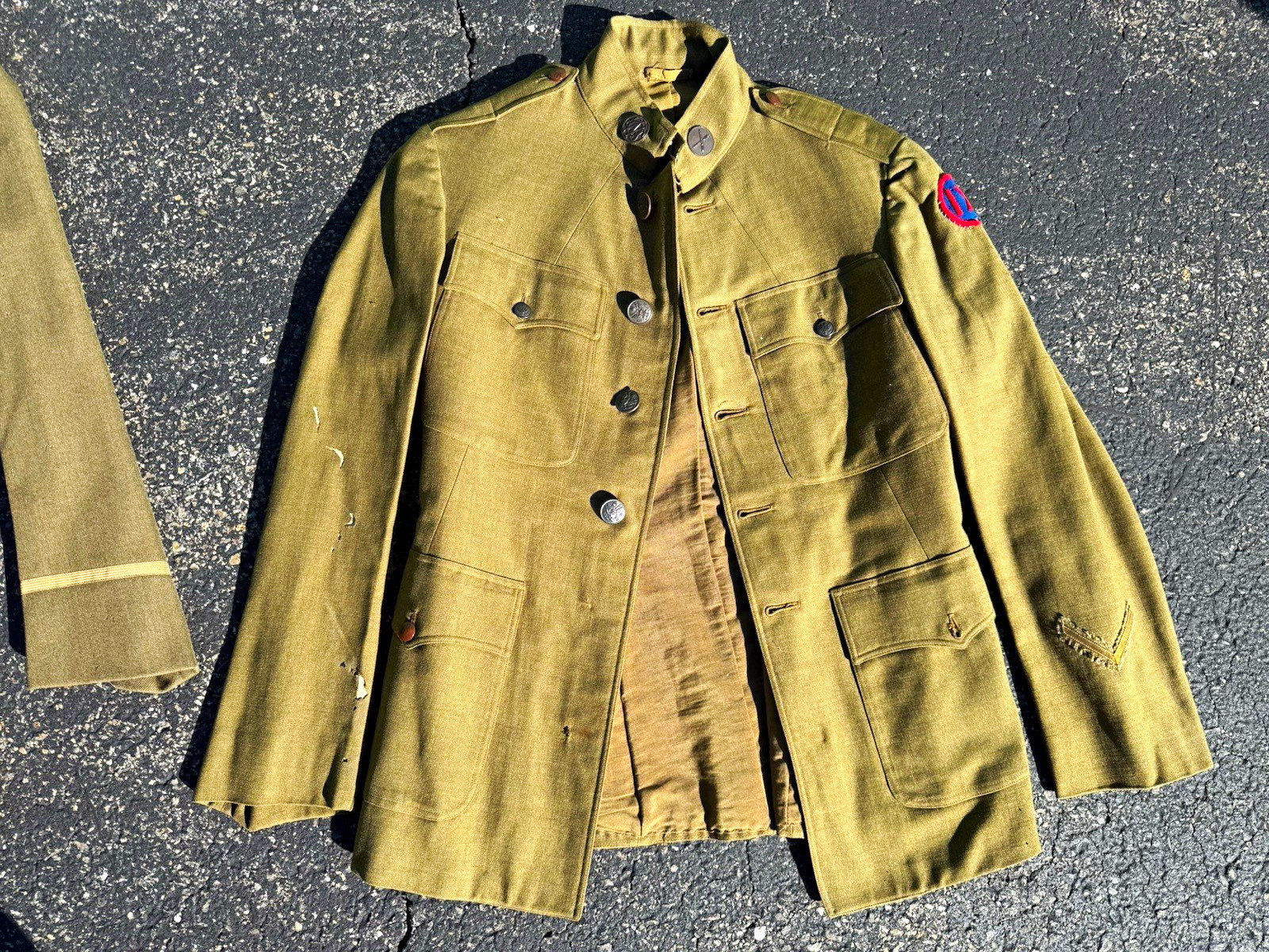 Original WWI US National Army Dress Uniform Jacket w/ 9th Corps Artillery Patch