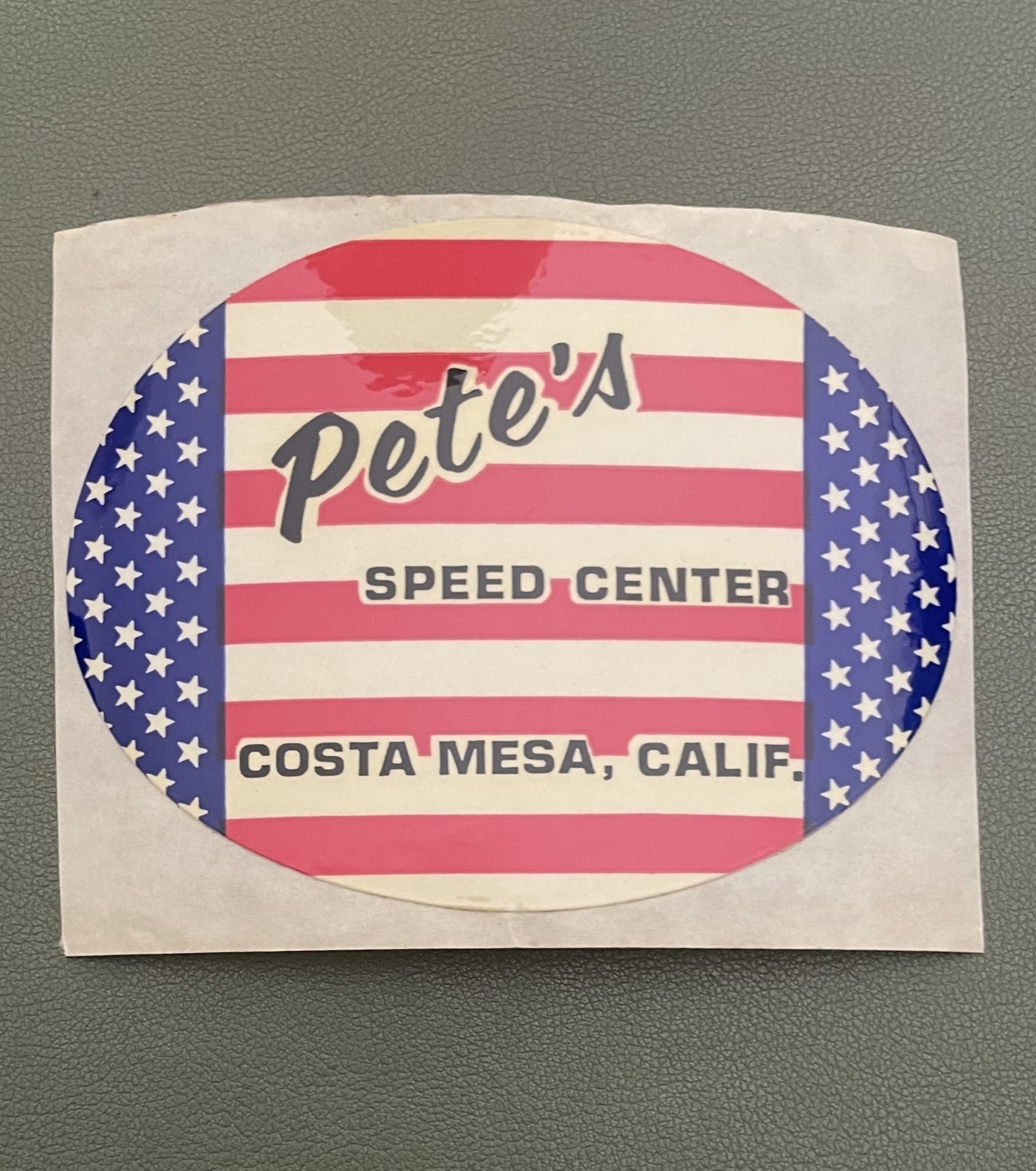 Vintage Pete\'s Speed Center Costa Mesa CA Decal Bumper Sticker Car Hot Rod 4\
