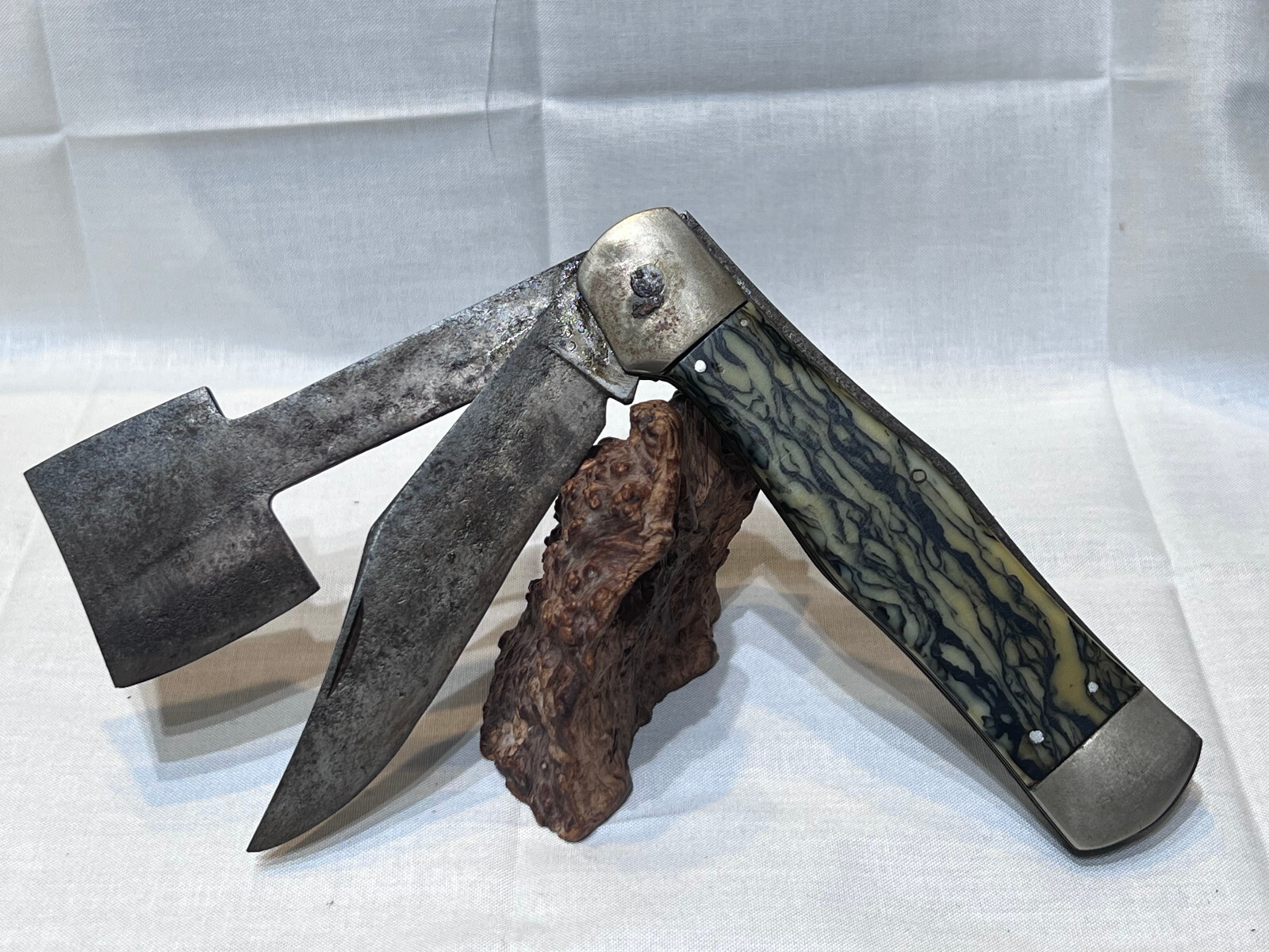 Vtg AP Company NYC 2 Blade Folding Axe/Hatchet Pocket Knife Vtg AP Company NYC 2 Blade Folding Axe/Hatchet Pocket Knife