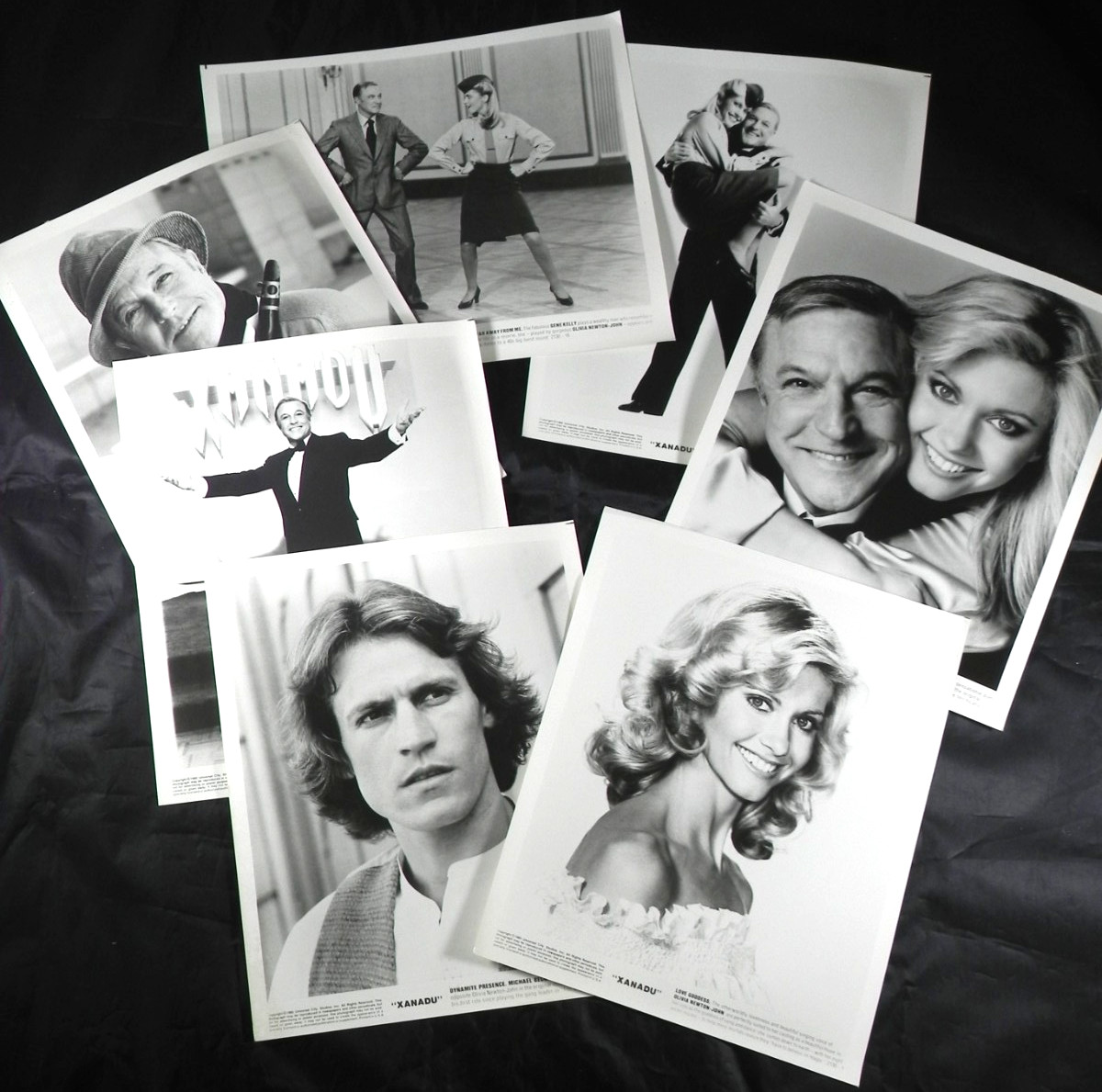Lot of 7 1980 XANADU Movie Publicity Photos OLIVIA-NEWTON JOHN, GENE KELLY