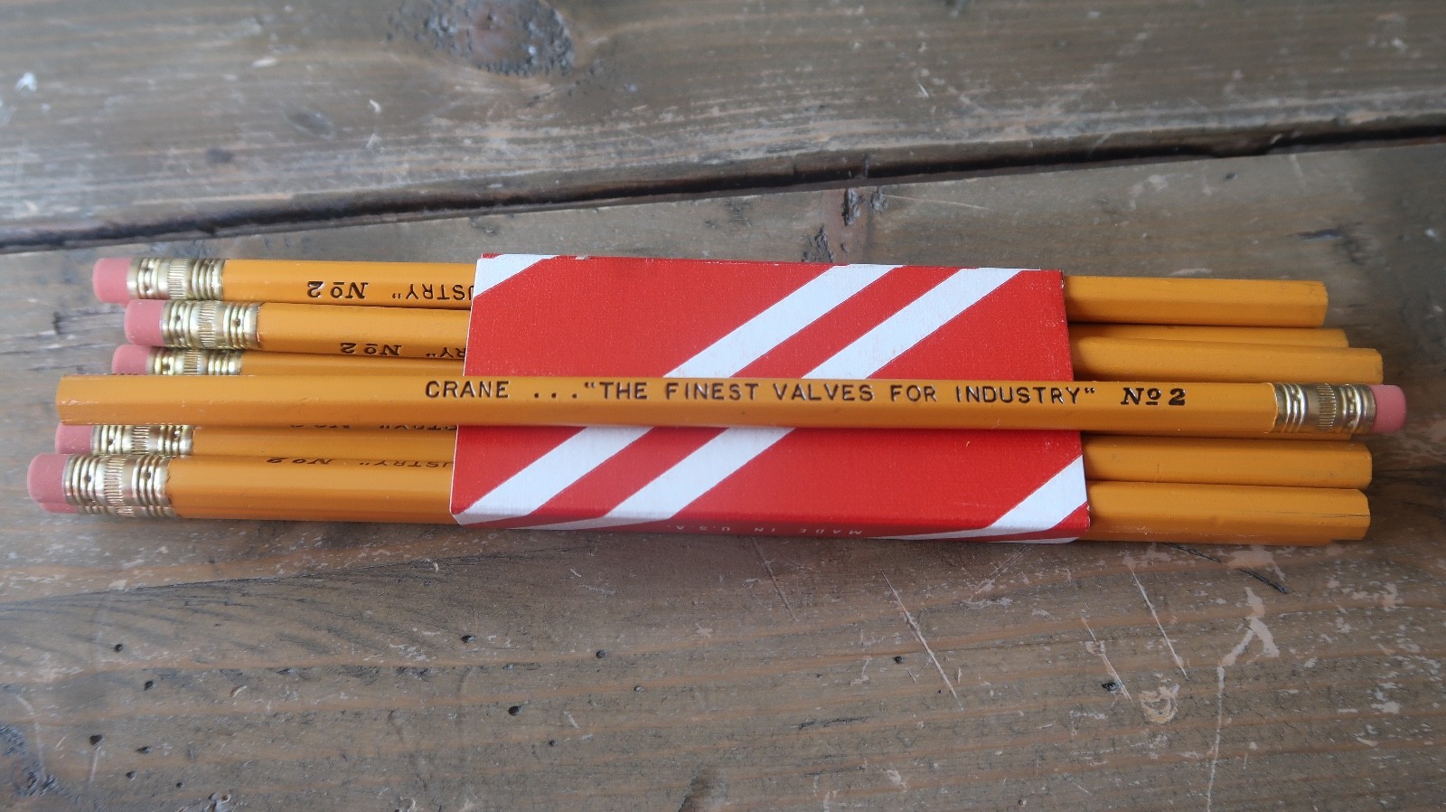 Vintage UNUSED CRANE No 2 Pencils Set of 12