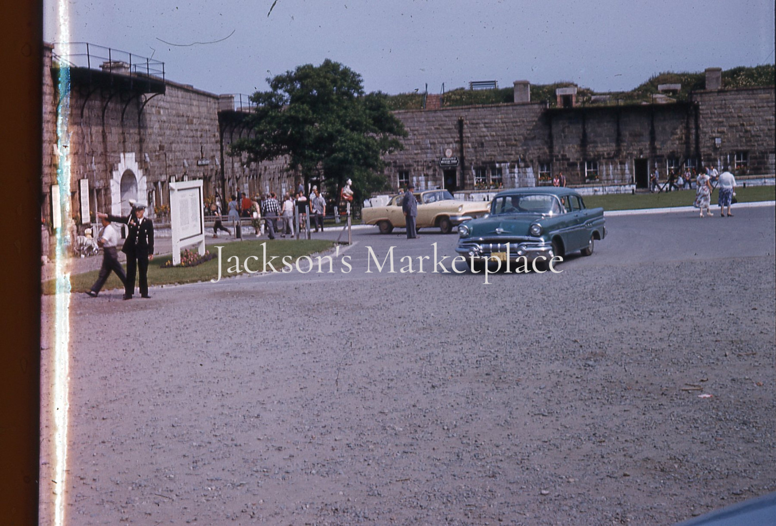 Pontiac Chieftain 1959 Nova Scotia Canada Halifax Citadel Kodachrome Color Slide