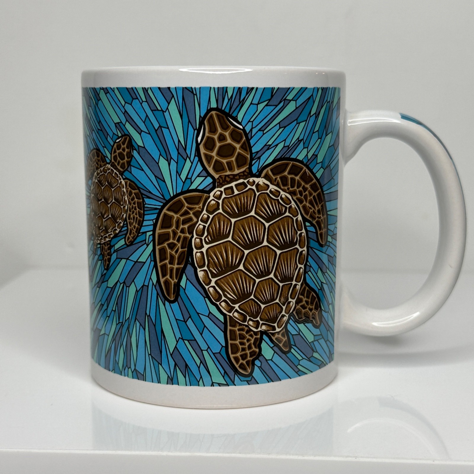 Honu Glass Hawaiian Mug Sea Turtle The Islander Group