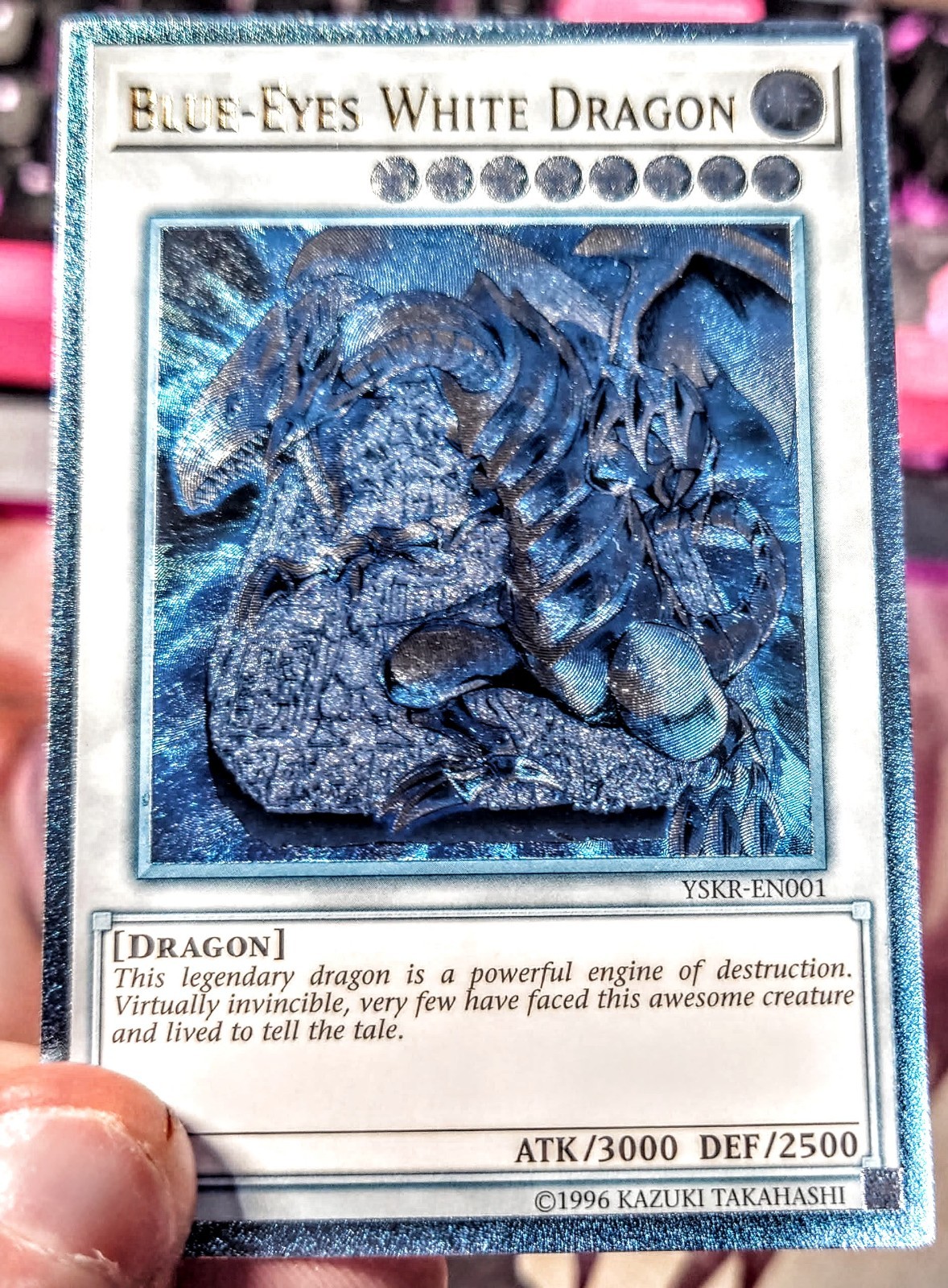 Yu-Gi-Oh Ghost Rare Style Blue-Eyes White Dragon