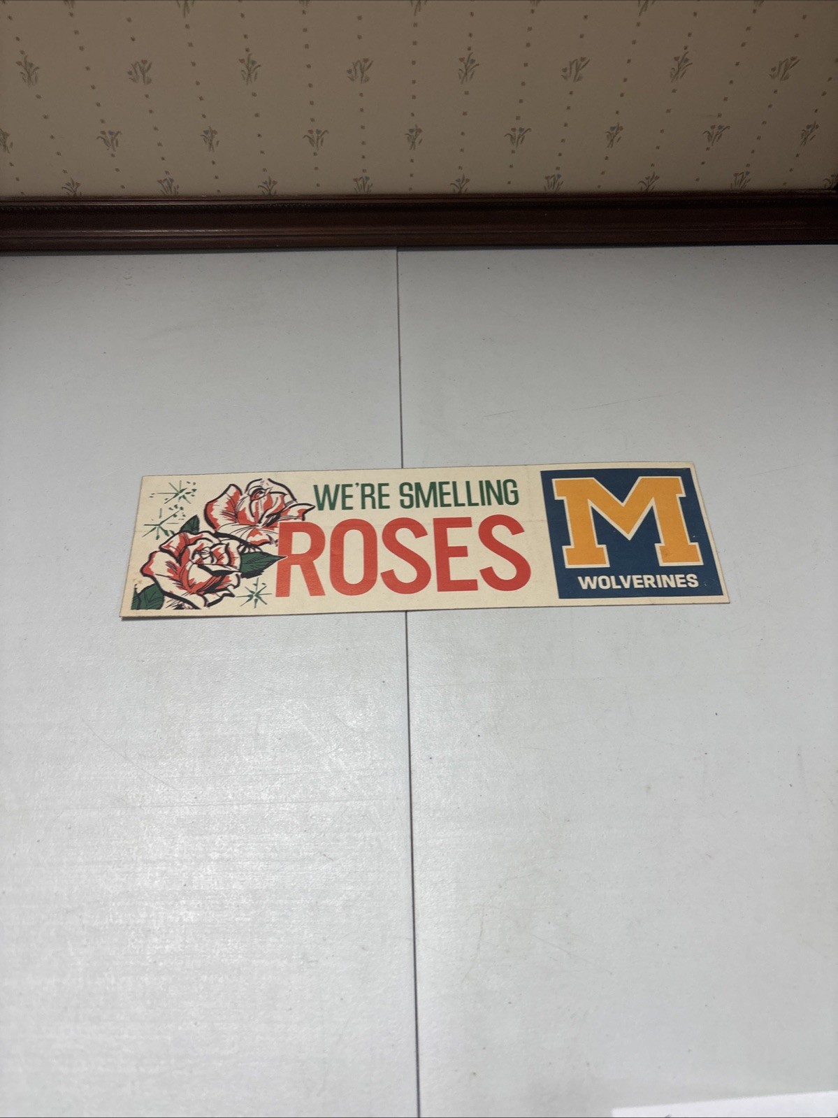 Vintage 1986 Unused Michigan Wolverines Were Smelling Roses Bumper Sticker NOS Vintage 1986 Unused Michigan Wolverines Were Smelling Roses Bumper Sticker NOS