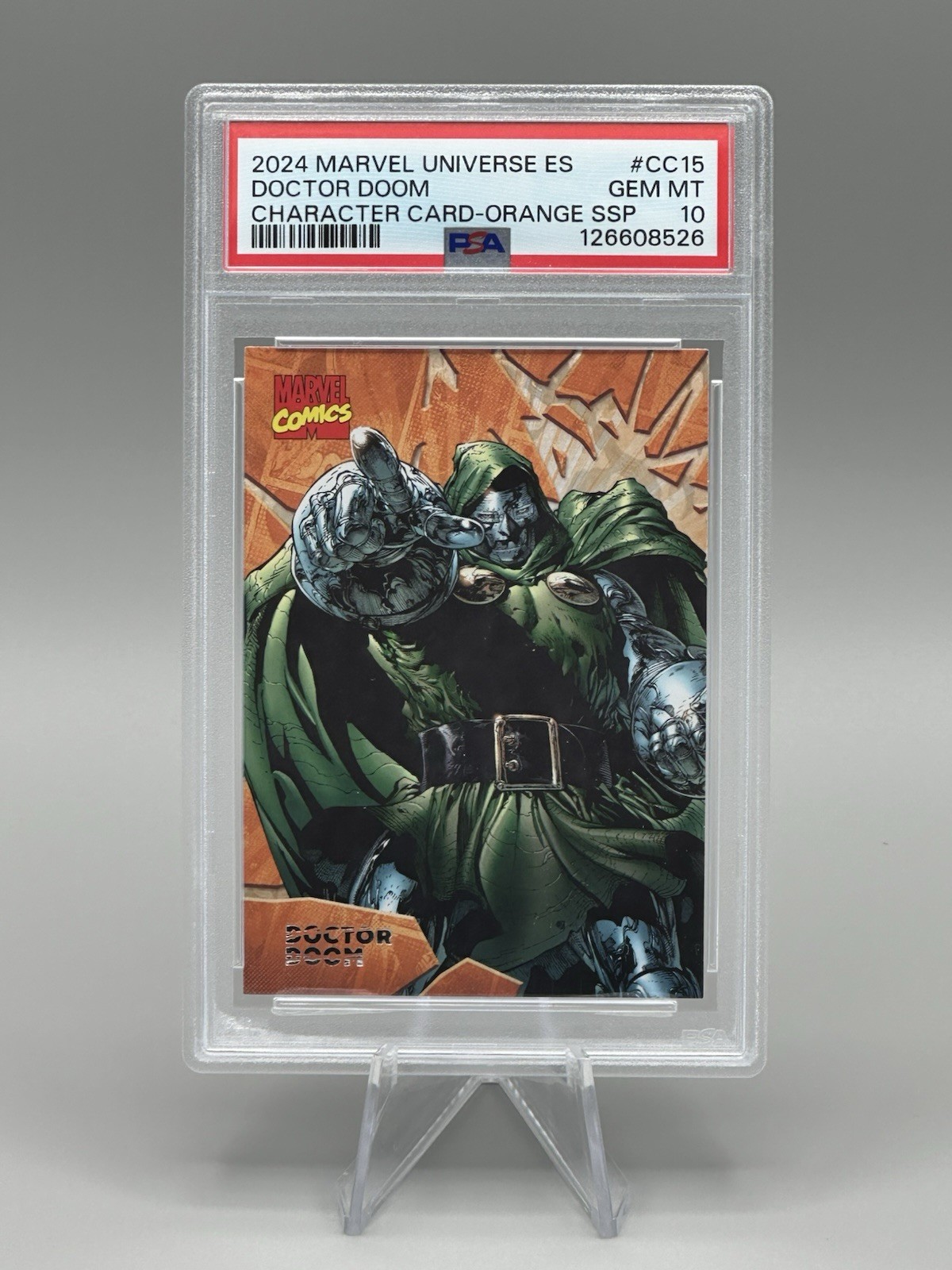 2024 Marvel Finding Unicorn Evolution Doctor Doom Orange SSP CC-15 PSA 10 6/10 2024 Marvel Finding Unicorn Evolution Doctor Doom Orange SSP CC-15 PSA 10 6/10