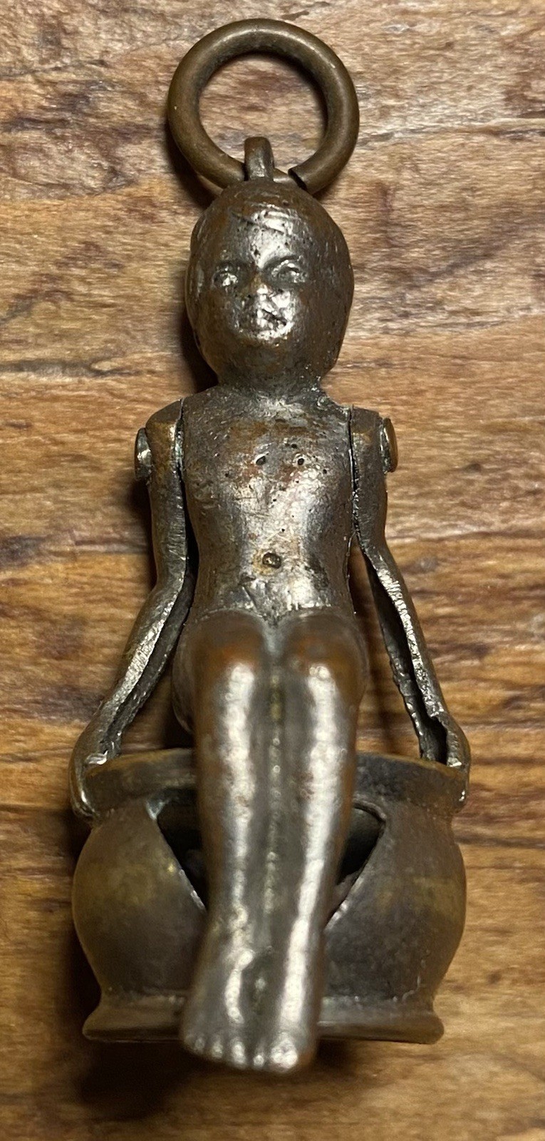 Rare Antique Female On Chamber Pot Cigar Cutter Extremely HTF