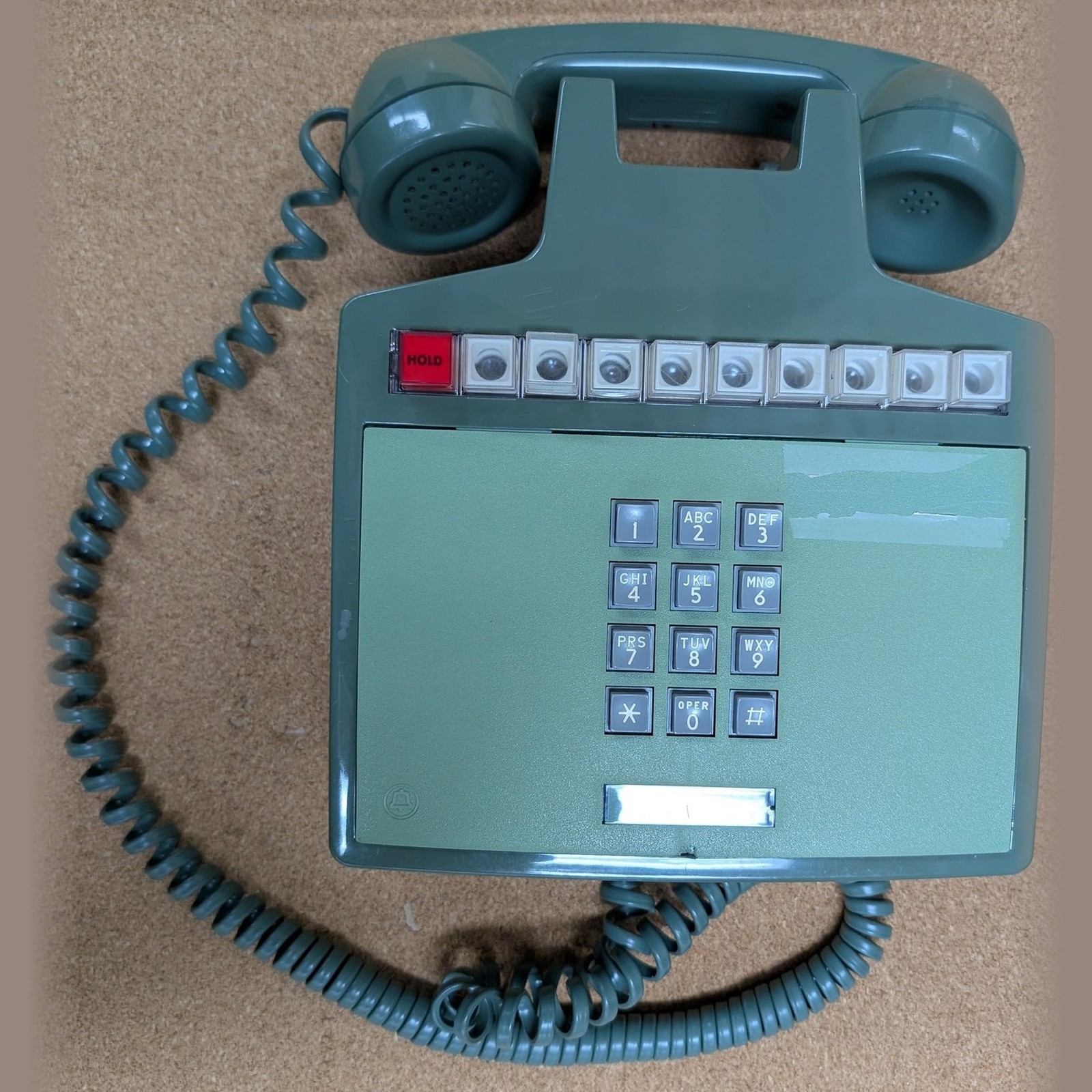 Western Electric 10-Button Touch-Tone Wall Key Telephone Green 1A2 Bell System