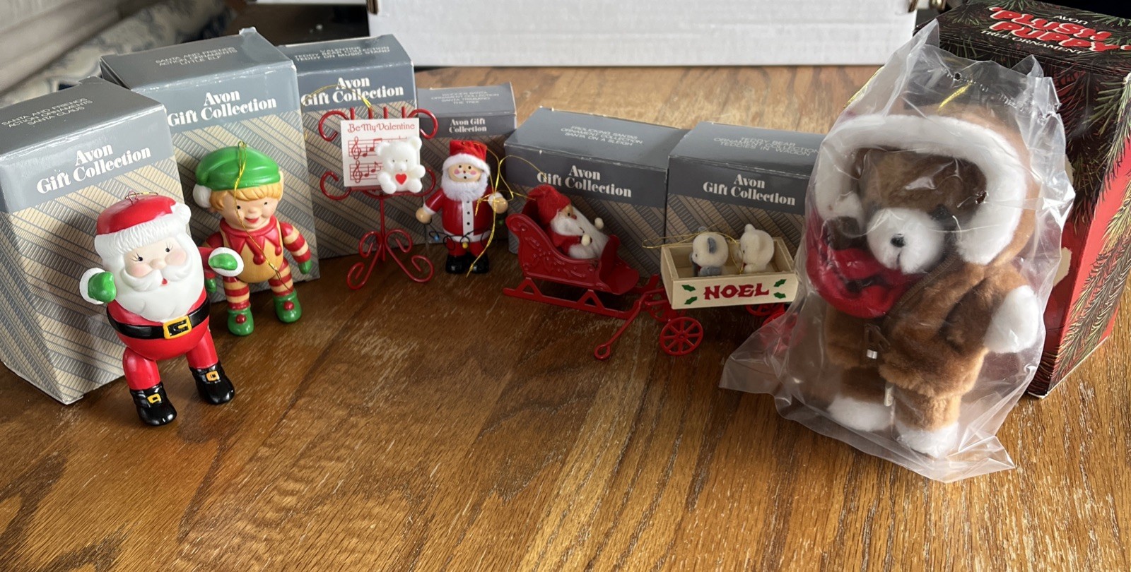 Vtg Avon Christmas Gifts Collection Ornaments Figurines Trees Decor Lot of 7