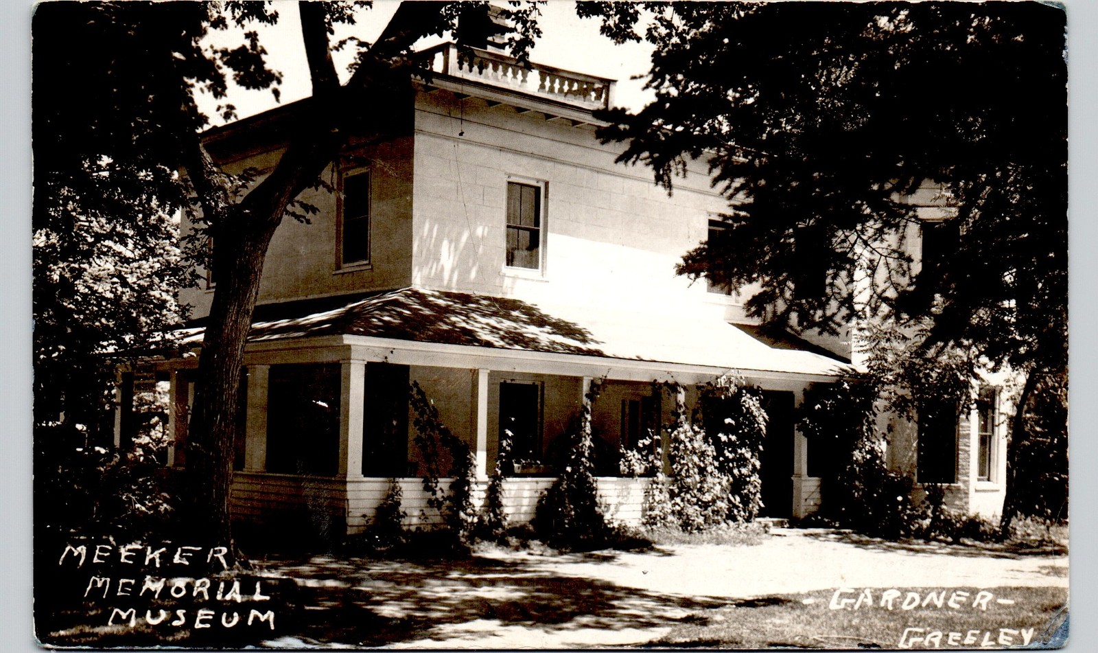 MEEKER MEMORIAL MUSEUM greeley co c1930 postcard colorado real photo rppc