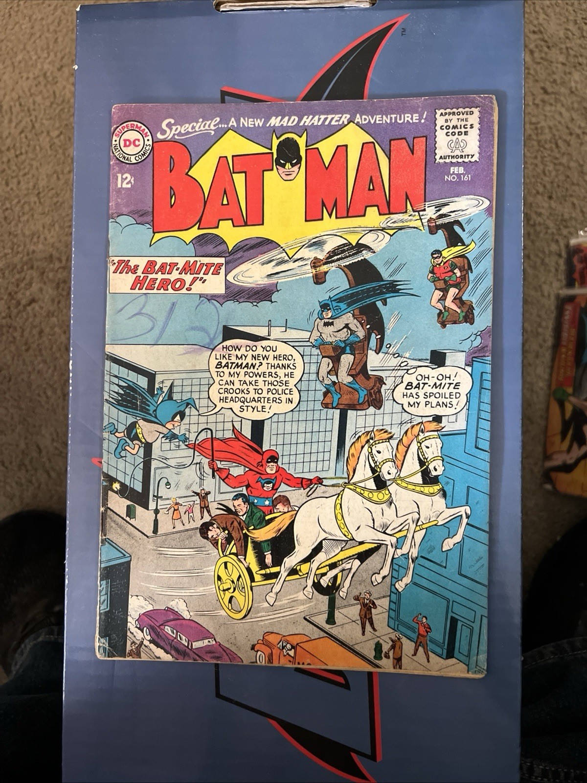 Batman #161 (Feb. 1964) Bat-Mite Mad Hatter DC Silver Age Nice Book Batman #161 (Feb. 1964) Bat-Mite Mad Hatter DC Silver Age Nice Book