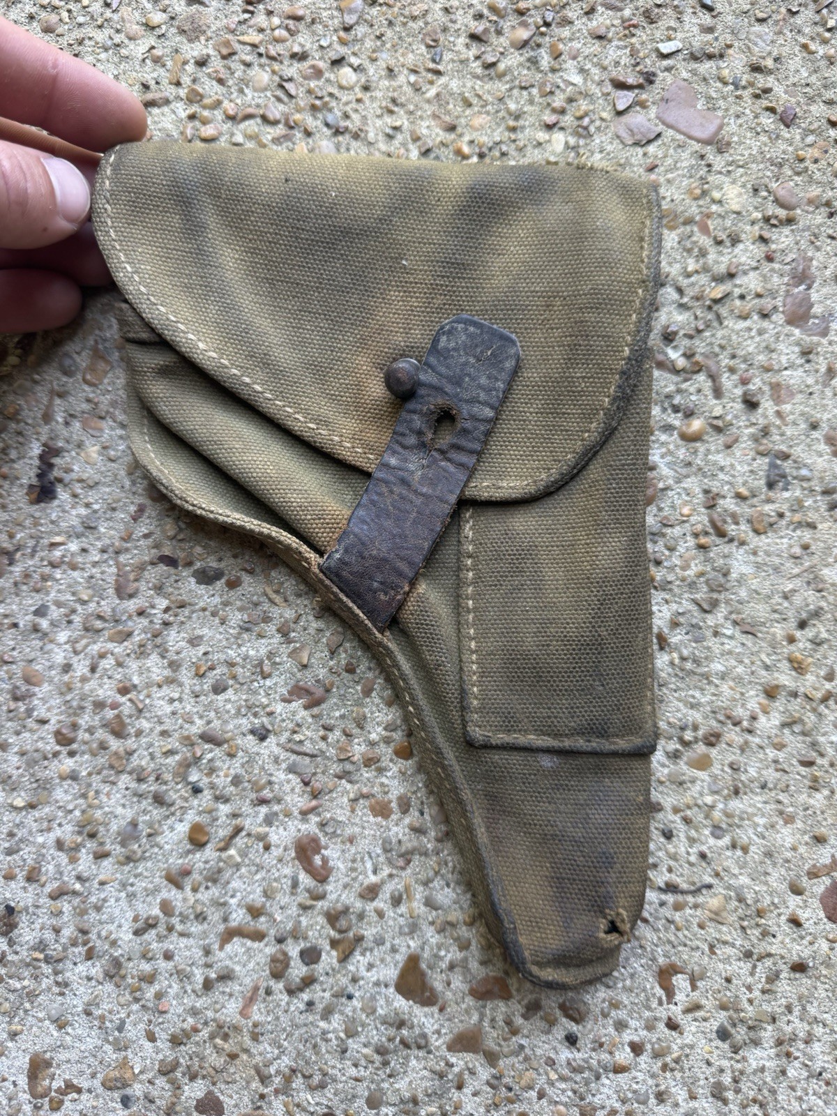 WW2 Africa Korps Tropical Vintage German Walther PP Sauer Canvas Holster