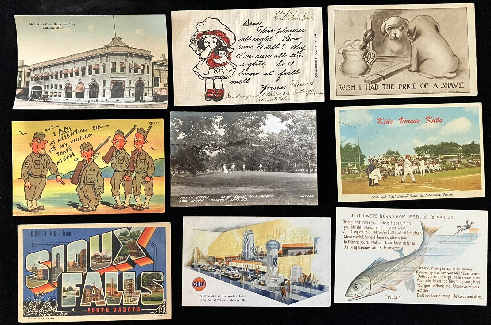 1000 Vintage Postcards Large Lot View Topical Greeting Comic Roadside  1906-60s