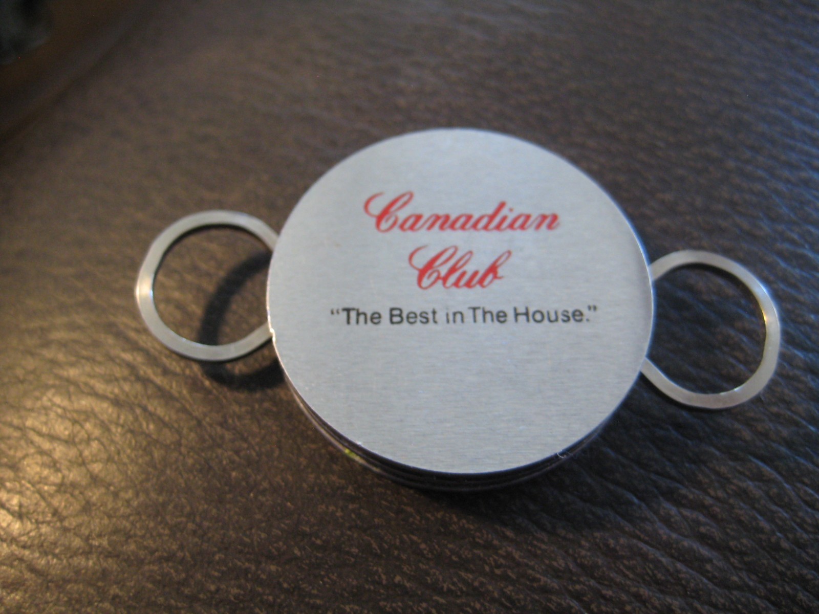 Canadian Club vintage Advertising Stainless Keyring Canadian Club vintage Advertising Stainless Keyring