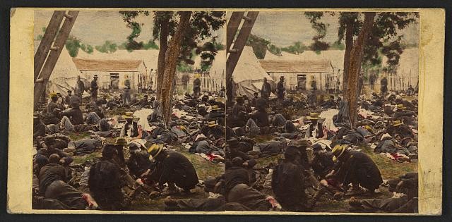 Savage\'s Station Virginia 1862 Civil War Wounded Union Soldiers Field Hospital
