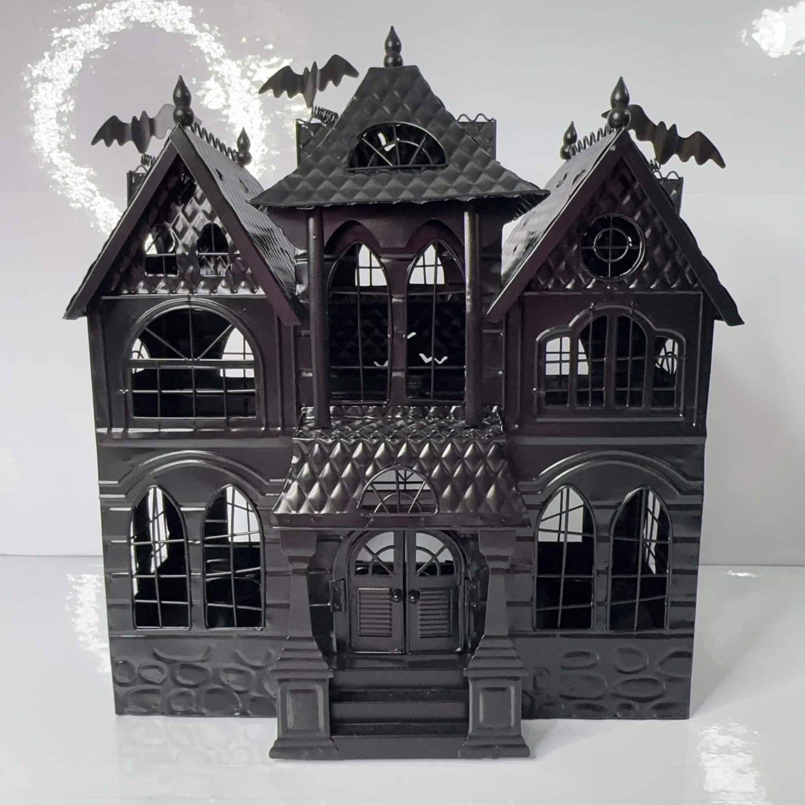 Yankee Candle 2012 Haunted Mansion Metal Tea Light Holder 1201226 Halloween Bats
