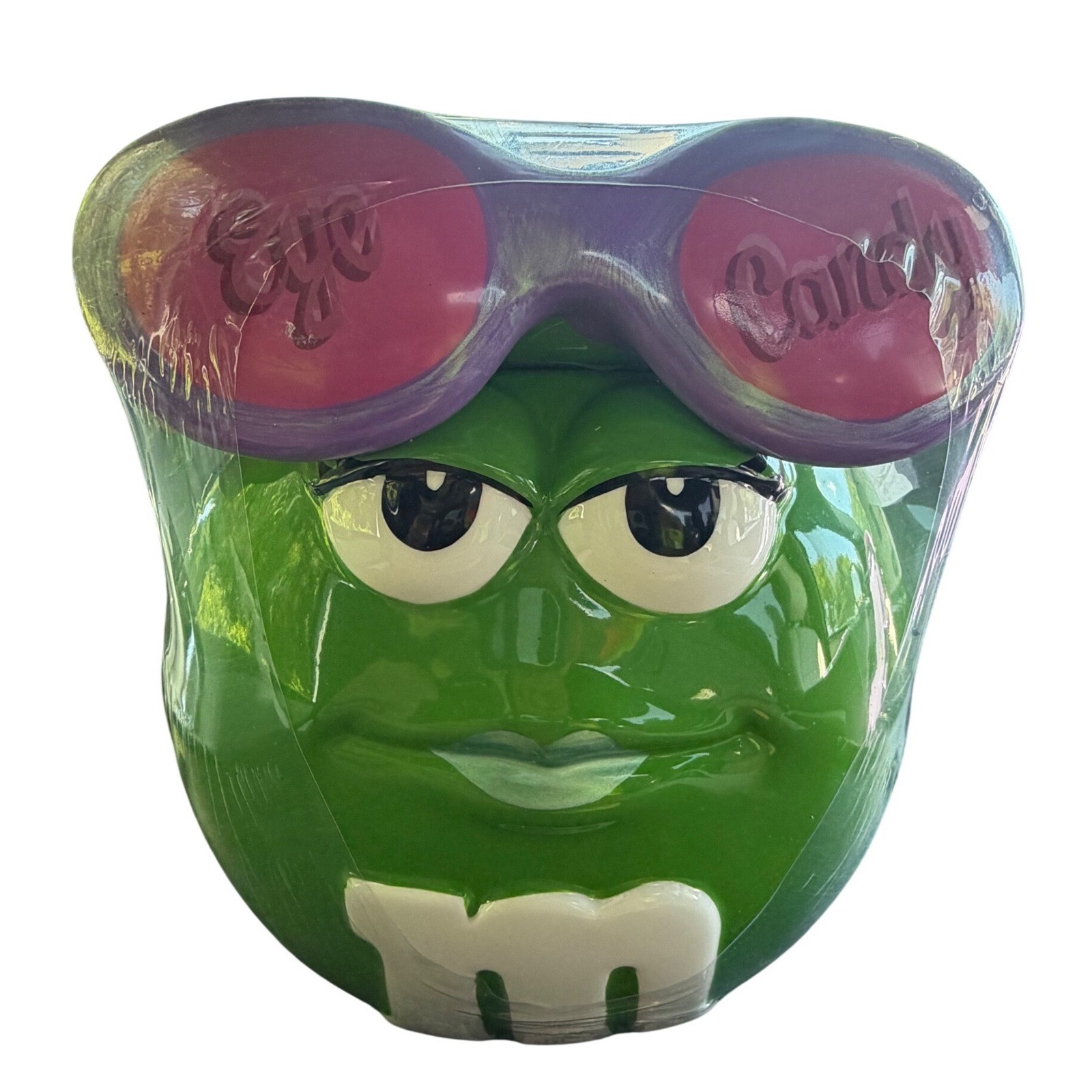 Green M&M Ms Green Eye Candy Ceramic Jar Galerie 2007 Vintage New Sealed